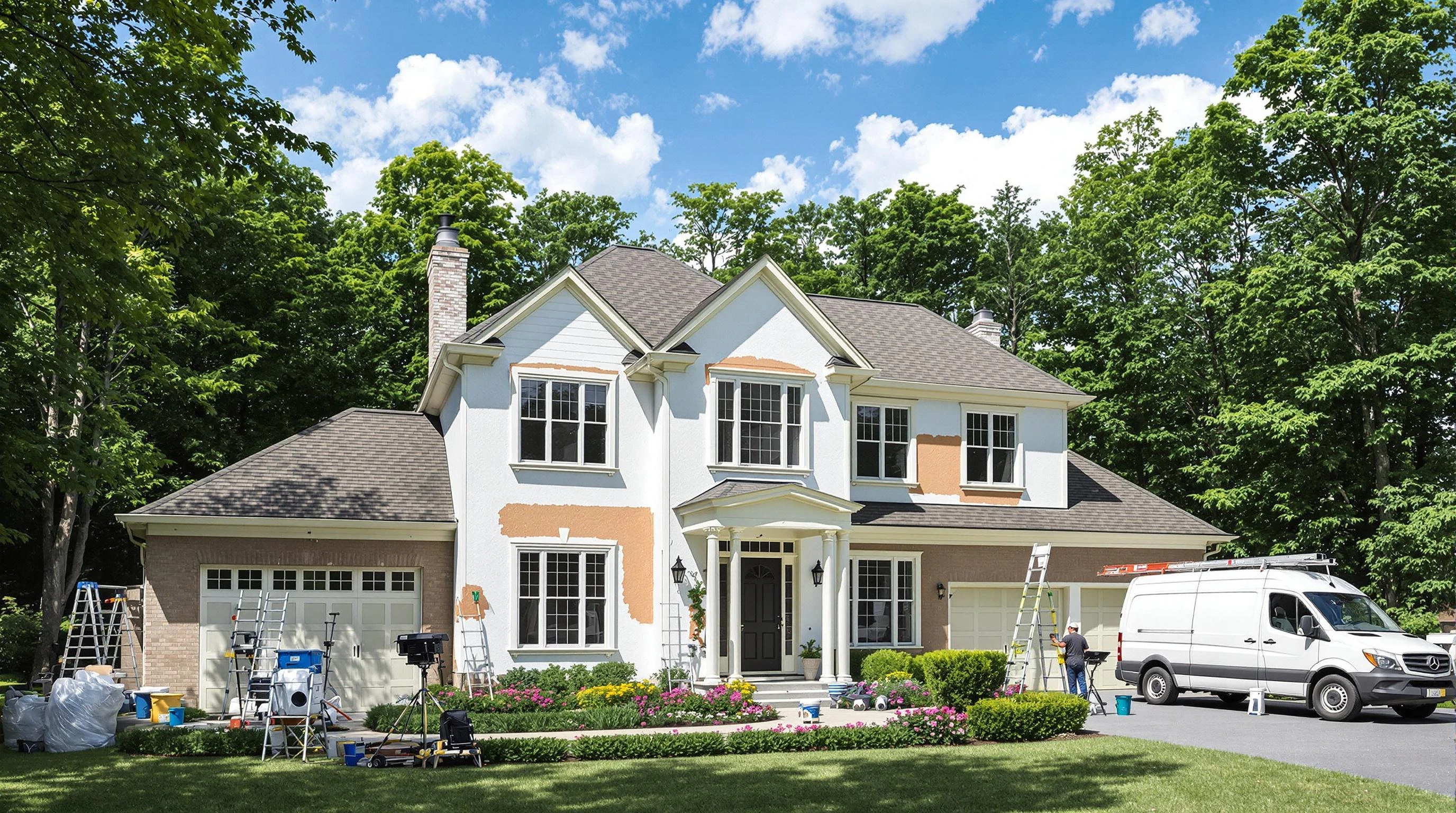 Solon House Painters painting crew working in Maple Heights, OH